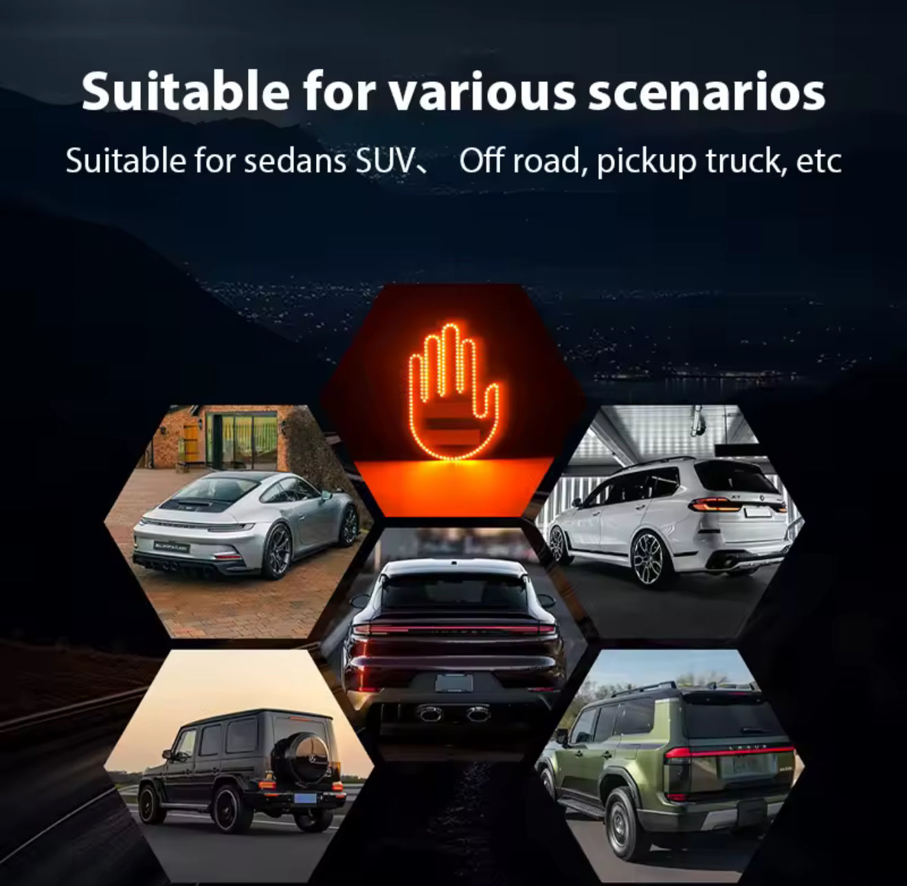 Luz de gestos de mano LED: iluminación interactiva de automóvil con control remoto