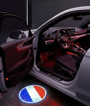 Wireless Car Door Projector LED with Country Flag - USB Rechargeable Welcome Light