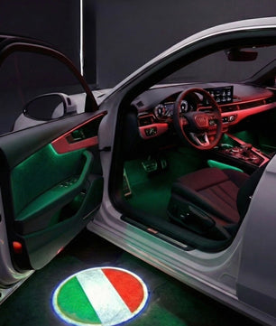 Wireless Car Door Projector LED with Country Flag - USB Rechargeable Welcome Light